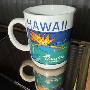 Vintage 1985 Hilo Hattie Stoneware coffee tea mug Paradise EUC